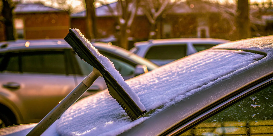 The best snow scraper for multiple cars clearing ice from a windshield.