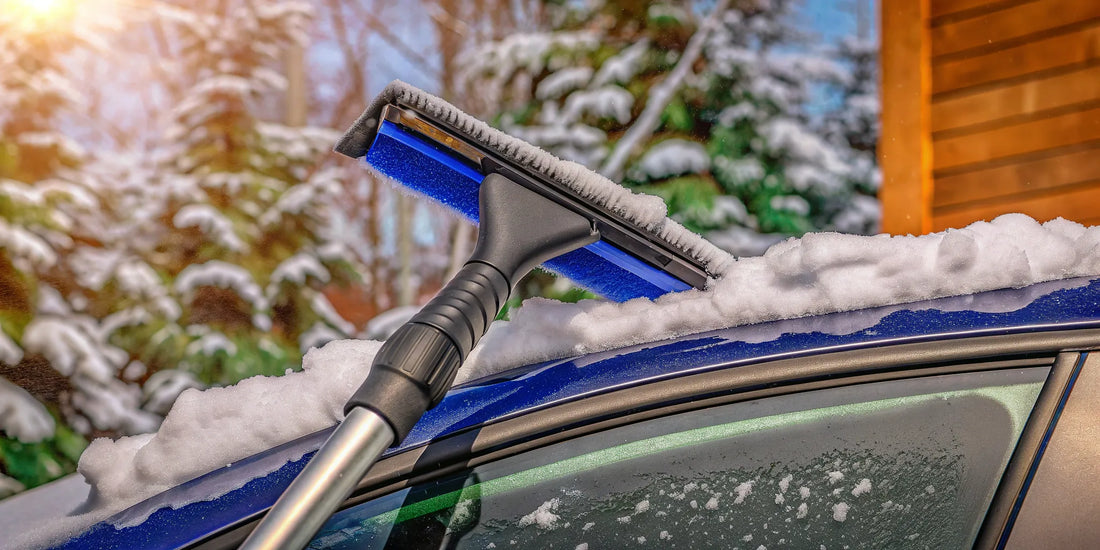 A soft snow broom is the best way to remove snow from an SUV without scratching the paint.