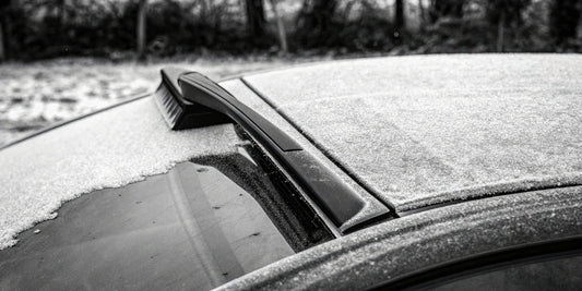The best ice scraper for a car clearing ice from a frozen windshield.