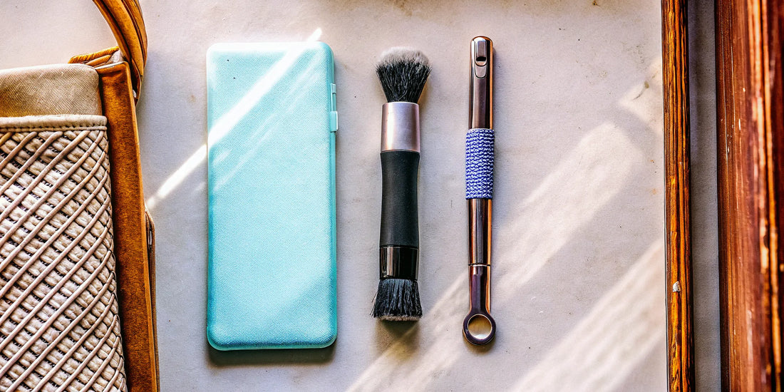 Three types of corporate gift ice scrapers: a compact model, a brush combo, and a multi-purpose tool.