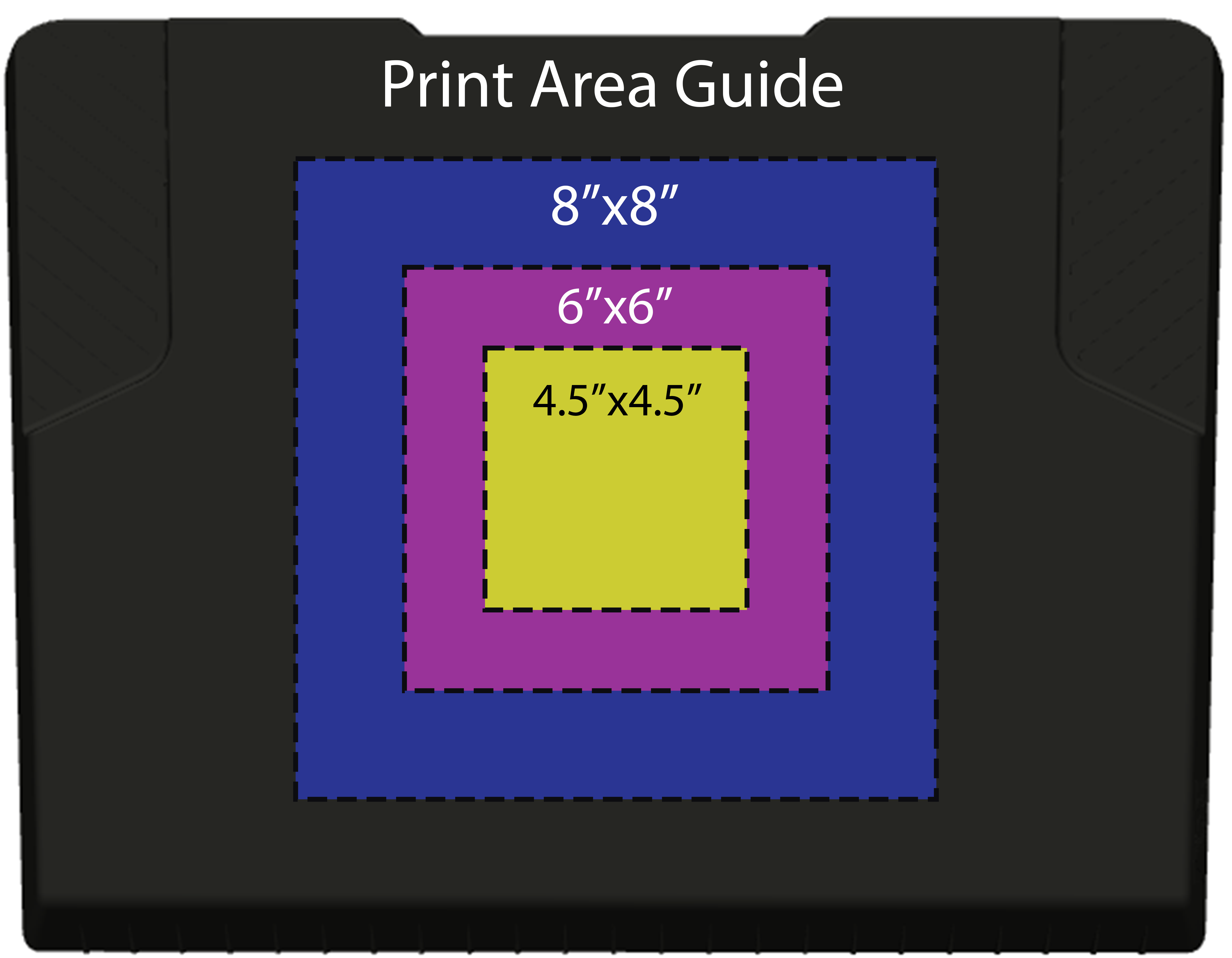 Customization Print Area Guide of The EDGE Snow and Ice Scraper